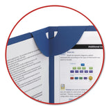 Smead™ Lockit Two-Pocket Folder, Textured Paper, 100-Sheet Capacity, 11 x 8.5, Dark Blue, 25/Box (SMD87982)