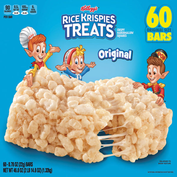 Kellogg's® Rice Krispies Treats, Original Marshmallow, 0.78 oz Pack, 60/Carton (KEB17120) Case of 60