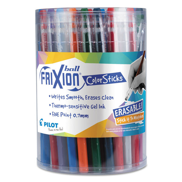 Pilot® FriXion ColorSticks Erasable Gel Pen, Stick, Fine 0.7 mm, Ten Assorted Ink and Barrel Colors, 36/Pack (PIL58005)