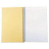 Universal® Wirebound Notebook, 3-Subject, Medium/College Rule, Black Cover, (120) 9.5 x 6 Sheets (UNV66410)