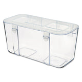 deflecto® Stackable Caddy Organizer, Medium, Plastic, 8.8 x 4 x 4.38, White (DEF29201CR) Each