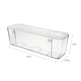 deflecto® Stackable Caddy Organizer, Large, Plastic, 13.24 x 4 x 4.38, White (DEF29301CR) Each