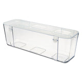 deflecto® Stackable Caddy Organizer, Large, Plastic, 13.24 x 4 x 4.38, White (DEF29301CR)