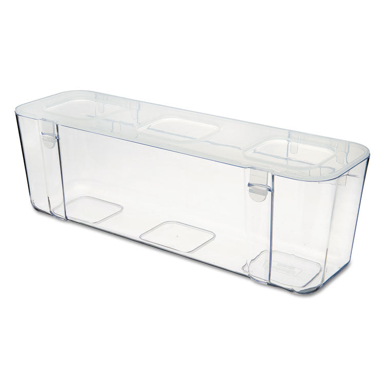 deflecto® Stackable Caddy Organizer, Large, Plastic, 13.24 x 4 x 4.38, White (DEF29301CR) Each