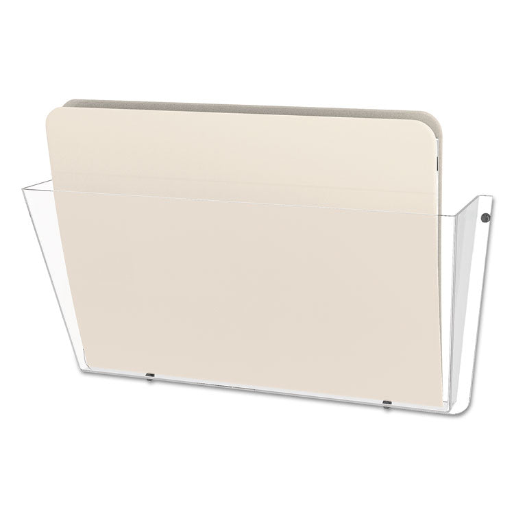 deflecto® Unbreakable DocuPocket Wall File, Letter Size, 14.5" x 3" x 6.5", Clear (DEF63201) Each