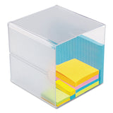 deflecto® Stackable Cube Organizer, 1 Compartment, 6 x 6 x 6, Plastic, Clear (DEF350401)