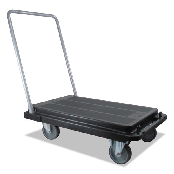 deflecto® Heavy-Duty Platform Cart, 300 lb Capacity, 21 x 32.5 x 37.5, Black (DEFCRT550004)