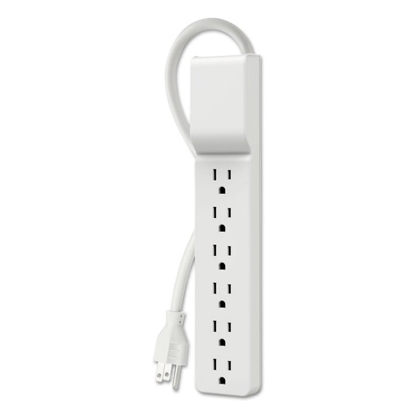 Belkin® Home/Office Surge Protector, 6 AC Outlets, 10 ft Cord, 720 J, White (BLKBE10600010)