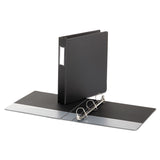 Universal® Deluxe Non-View D-Ring Binder with Label Holder, 3 Rings, 1.5" Capacity, 11 x 8.5, Black (UNV20771)