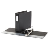 Universal® Deluxe Non-View D-Ring Binder with Label Holder, 3 Rings, 3" Capacity, 11 x 8.5, Black (UNV20791)