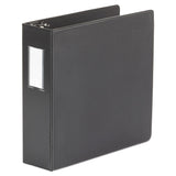 Universal® Deluxe Non-View D-Ring Binder with Label Holder, 3 Rings, 3" Capacity, 11 x 8.5, Black (UNV20791)