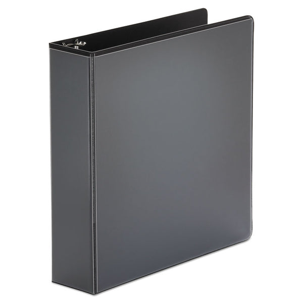 Universal® Economy Round Ring View Binder, 3 Rings, 2" Capacity, 11 x 8.5, Black (UNV20981)