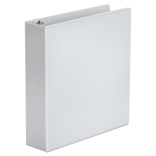 Universal Economy Round Ring View Binder, 3 Rings, 2" Capacity, 11 x 8.5, White (UNV20982) Each