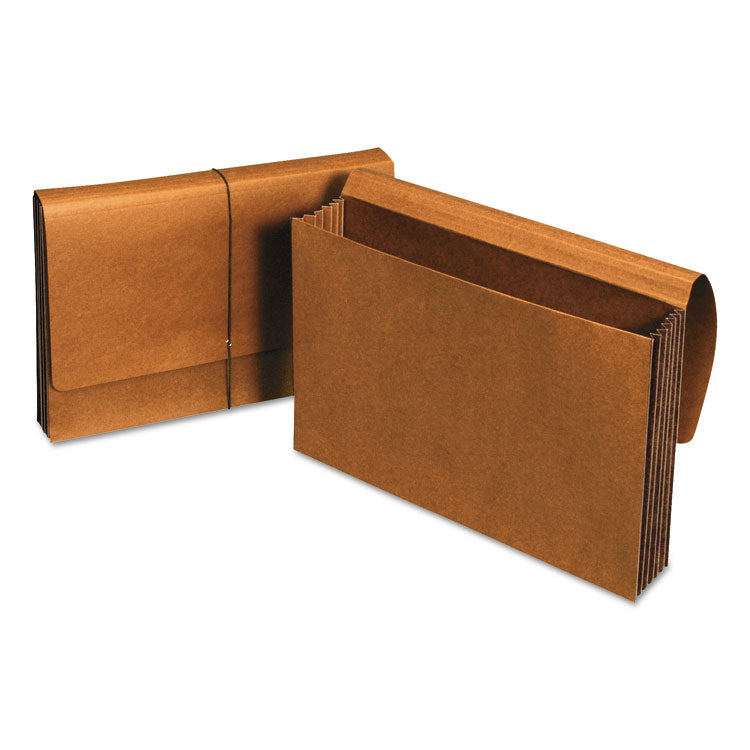 Universal® Extra Wide Expanding Wallets, 5.25" Expansion, 1 Section, Elastic Cord Closure, Legal Size, Redrope (UNV13080) Each