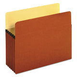 Universal® Redrope Expanding File Pockets, 5.25" Expansion, Letter Size, Redrope, 10/Box (UNV15262)