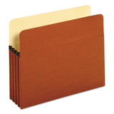 Universal® Redrope Expanding File Pockets, 3.5" Expansion, Letter Size, Redrope, 25/Box (UNV15343) Pack of 25