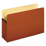 Universal® Redrope Expanding File Pockets, 5.25" Expansion, Legal Size, Redrope, 10/Box (UNV15363)