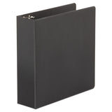 Universal® Economy Non-View Round Ring Binder, 3 Rings, 3" Capacity, 11 x 8.5, Black (UNV30407)