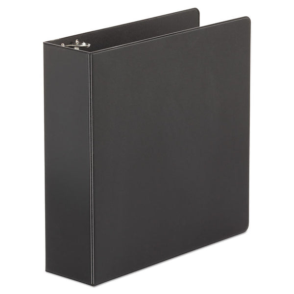 Universal® Economy Non-View Round Ring Binder, 3 Rings, 3" Capacity, 11 x 8.5, Black (UNV30407)