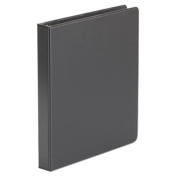 Universal® Economy Non-View Round Ring Binder, 3 Rings, 1" Capacity, 11 x 8.5, Black (UNV31401)