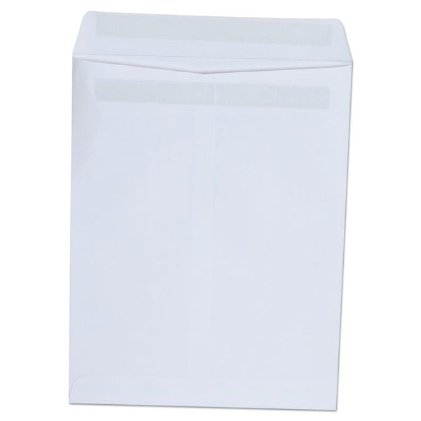 Universal® Self-Stick Open End Catalog Envelope, #10 1/2, Square Flap, Self-Adhesive Closure, 9 x 12, White, 100/Box (UNV42101)