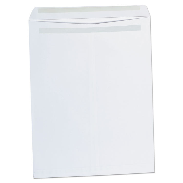 Universal® Self-Stick Open End Catalog Envelope, #15 1/2, Square Flap, Self-Adhesive Closure, 12 x 15.5, White, 100/Box (UNV42103)