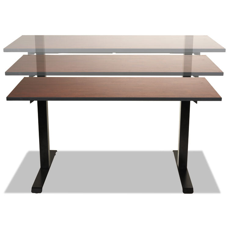 Alera® AdaptivErgo Sit-Stand Two-Stage Electric Height-Adjustable Table Base, 48.06" x 24.35" x 27.5" to 47.2", Black (ALEHT2SSB) Each