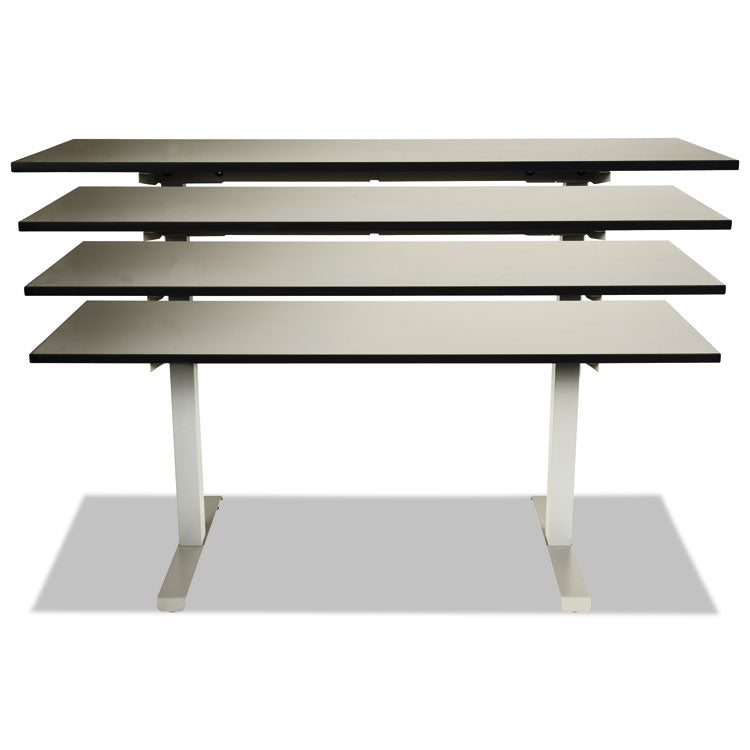 Alera® AdaptivErgo Sit-Stand Two-Stage Electric Height-Adjustable Table Base, 48.06" x 24.35" x 27.5" to 47.2", Gray (ALEHT2SSG) Each