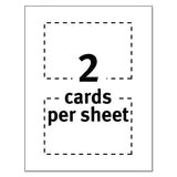 Avery® Printable Postcards, Laser, 80 lb, 4 x 6, Uncoated White, 100 Cards, 2/Cards/Sheet, 50 Sheets/Box (AVE5389) Each