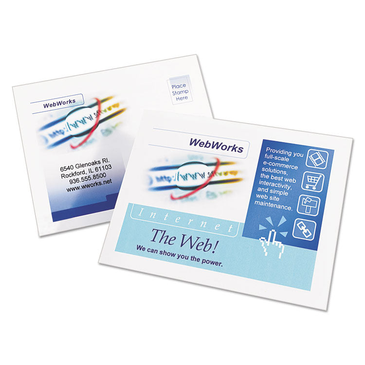 Avery® Printable Postcards, Inkjet, 85 lb, 4.25 x 5.5, Matte White, 200 Cards, 4 Cards/Sheet, 50 Sheets/Box (AVE8387)