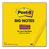 Post-it® Notes Super Sticky Big Notes, Unruled, 11 x 11, Yellow, 30 Sheets (MMMBN11) Each