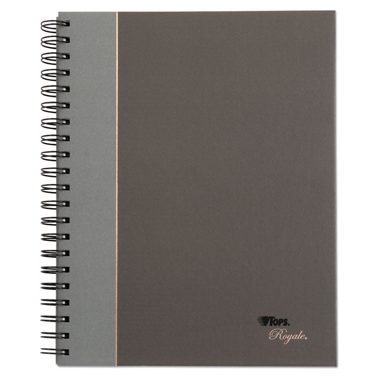 TOPS™ Royale Wirebound Business Notebooks, 1-Subject, Medium/College Rule, Black/Gray Cover, (96) 10.5 x 8 Sheets (TOP25331) Each