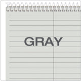 TOPS™ Prism Steno Pads, Gregg Rule, Gray Cover, 80 Gray 6 x 9 Sheets, 4/Pack (TOP80274)