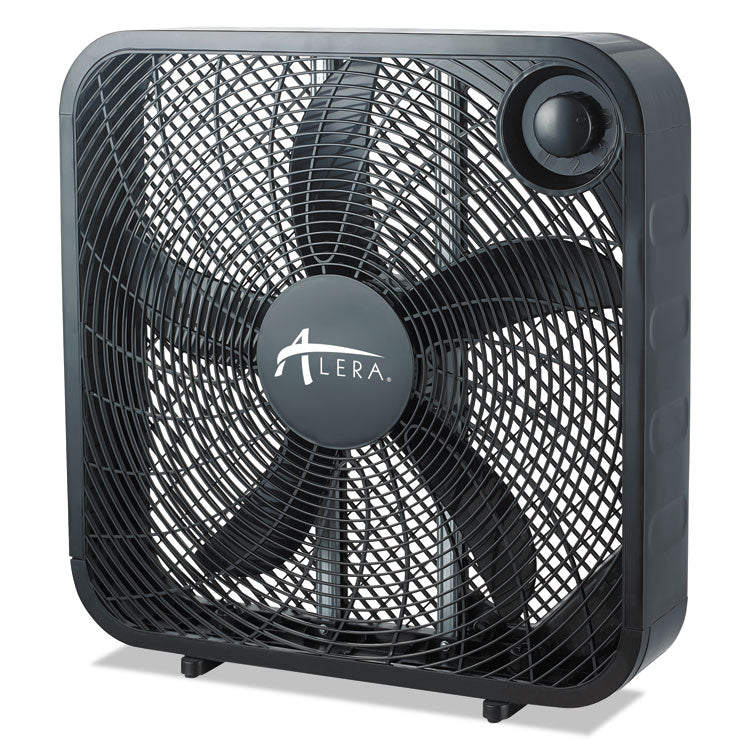 Alera® 3-Speed Box Fan, Black (ALEFANBX20B)