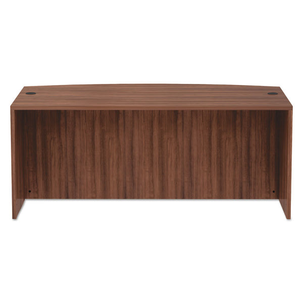 Alera® Alera Valencia Series Bow Front Desk Shell, 71" x 41.38" x 29.63", Modern Walnut (ALEVA227236WA)