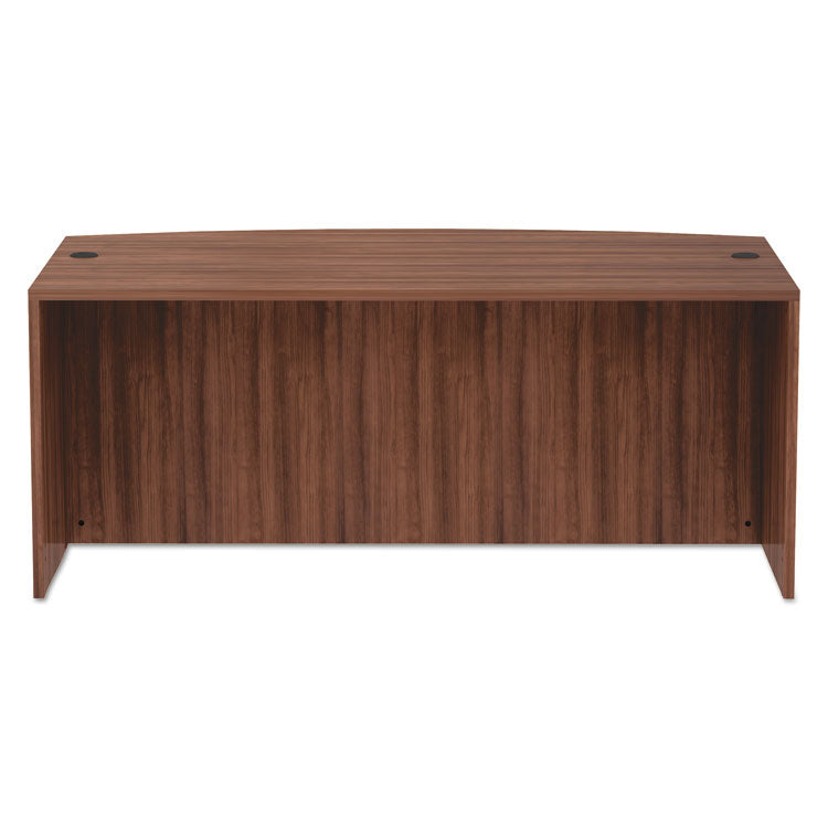 Alera® Alera Valencia Series Bow Front Desk Shell, 71" x 41.38" x 29.63", Modern Walnut (ALEVA227236WA) Each