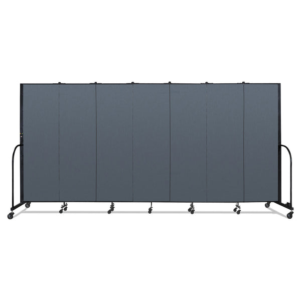 Screenflex Portable Room Divider, 13 ft 1" x 0.75" x 6 ft, Vinyl/Fiberglass/Steel, Blue (SCXCFSL607DB) Each