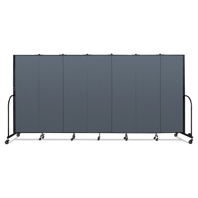 Screenflex Portable Room Divider, 13 ft 1" x 0.75" x 6 ft, Vinyl/Fiberglass/Steel, Blue (SCXCFSL607DB) Each