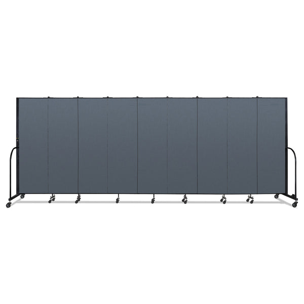 Screenflex Portable Room Divider, 16 ft 9" x 0.75" x 6 ft, Vinyl/Fiberglass/Steel, Blue (SCXCFSL609DB) Each