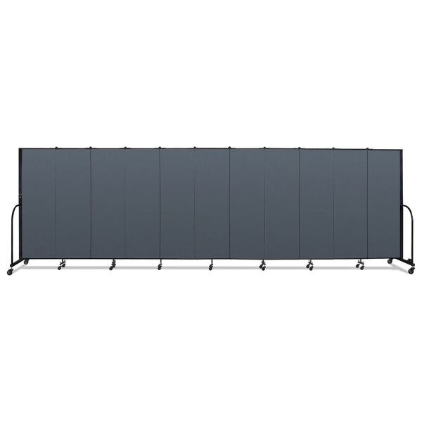 Screenflex Portable Room Divider, 20 ft 5" x 0.75" x 6 ft, Vinyl/Fiberglass/Steel, Blue (SCXCFSL6011DB) Each