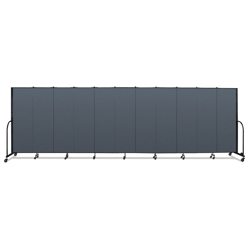 Screenflex Portable Room Divider, 20 ft 5" x 0.75" x 6 ft, Vinyl/Fiberglass/Steel, Blue (SCXCFSL6011DB) Each