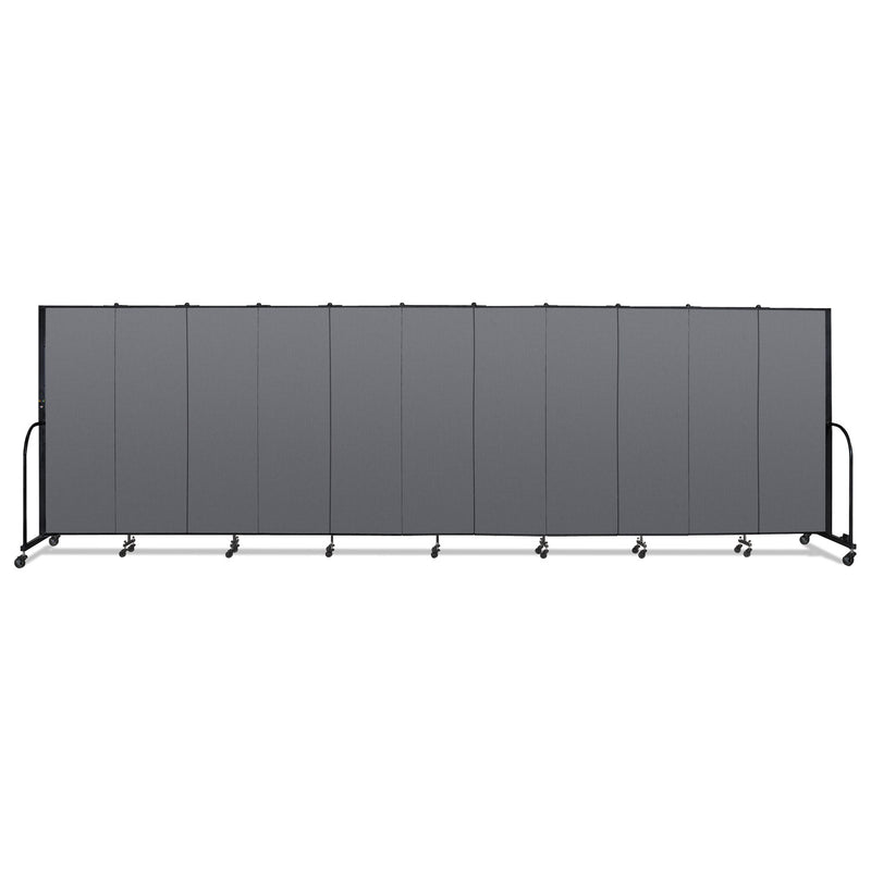 Screenflex Portable Room Divider, 20 ft 5" x 0.75" x 6 ft, Vinyl/Fiberglass/Steel, Gray (SCXCFSL6011DG) Each