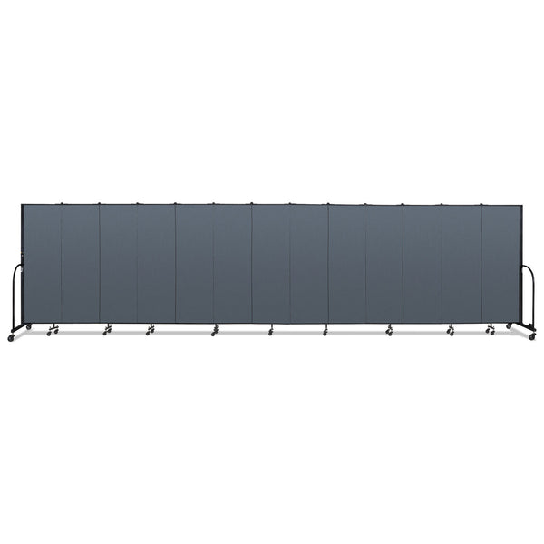 Screenflex Portable Room Divider, 24 ft 1" x 0.75" x 6 ft, Vinyl/Fiberglass/Steel, Blue (SCXCFSL6013DB) Each