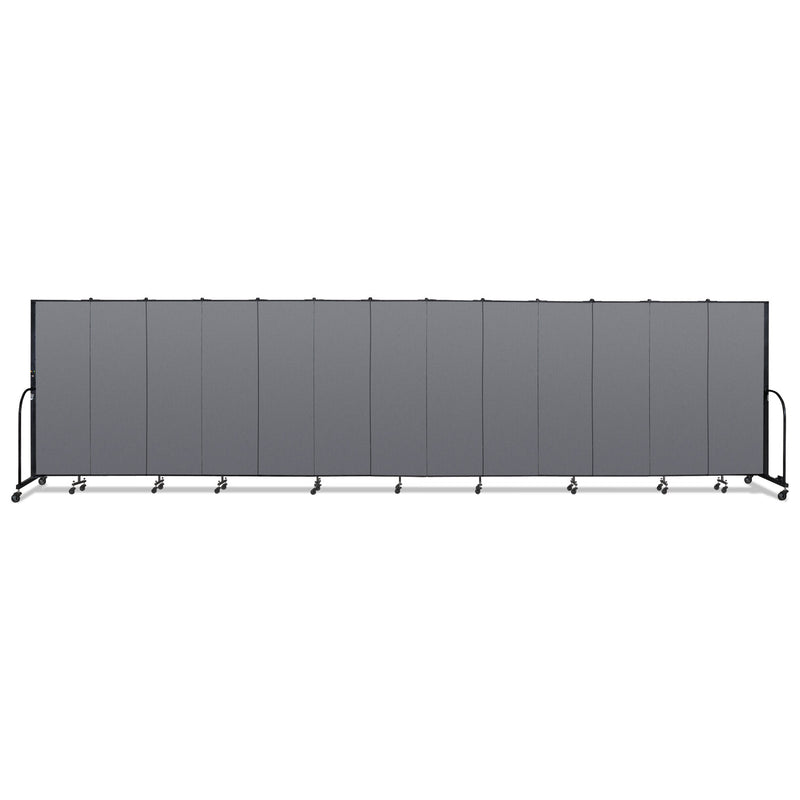 Screenflex Portable Room Divider, 24 ft 1" x 0.75" x 6 ft, Vinyl/Fiberglass/Steel, Gray (SCXCFSL6013DG) Each