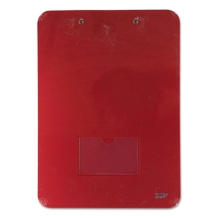 Mobile OPS® Unbreakable Recycled Clipboard, 0.25" Clip Capacity, Holds 8.5 x 11 Sheets, Red (BAU61622)