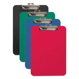 Mobile OPS® Unbreakable Recycled Clipboard, 0.25" Clip Capacity, Holds 8.5 x 11 Sheets, Green (BAU61626) Each