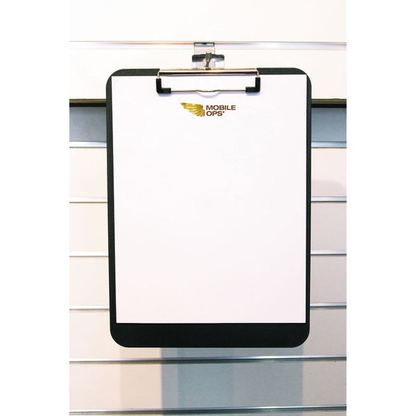 Mobile OPS® Unbreakable Recycled Clipboard, 0.5" Clip Capacity, Holds 8.5 x 11 Sheets, Black (BAU61624) Each