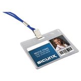 SICURIX® SICURIX Badge Holder, Horizontal, 2.13 x 3.38, Clear, 12/Pack (BAU67810) Pack of 12