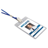 SICURIX® SICURIX Badge Holder, Vertical, 2.75 x 4.13, Clear, 12/Pack (BAU67820)
