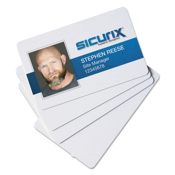 SICURIX® SICURIX Blank ID Card, 2 1/8 x 3 3/8, White, 100/Pack (BAU80300)